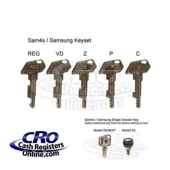SAM4s and Samsung Cash Register Key Set - Cash Registers Online