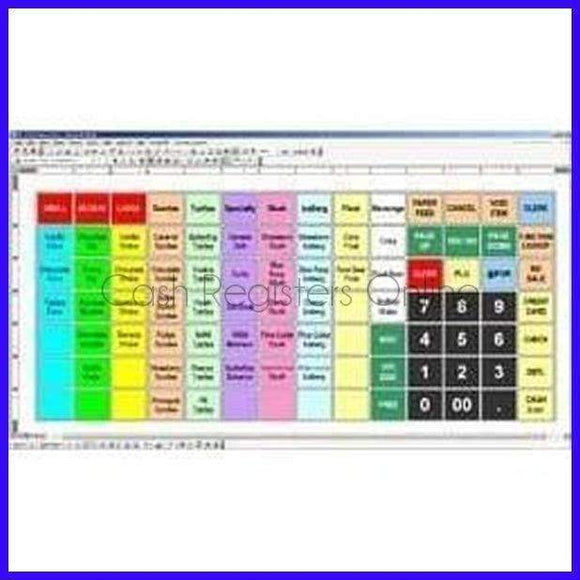 Sharp Cash Register Keyboard - Design and Print with Word - Cash Registers Online