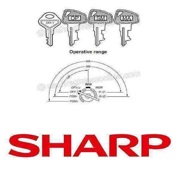 Sharp Register Key Sharp Cash Register Parts - Keys, Manuals, Keyboard Covers, Drawers ...