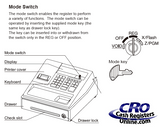 Sharp Cash Register Key - XE-A Model Registers - OP, MA, Drawer